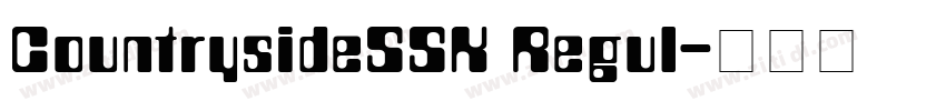CountrysideSSK Regul字体转换